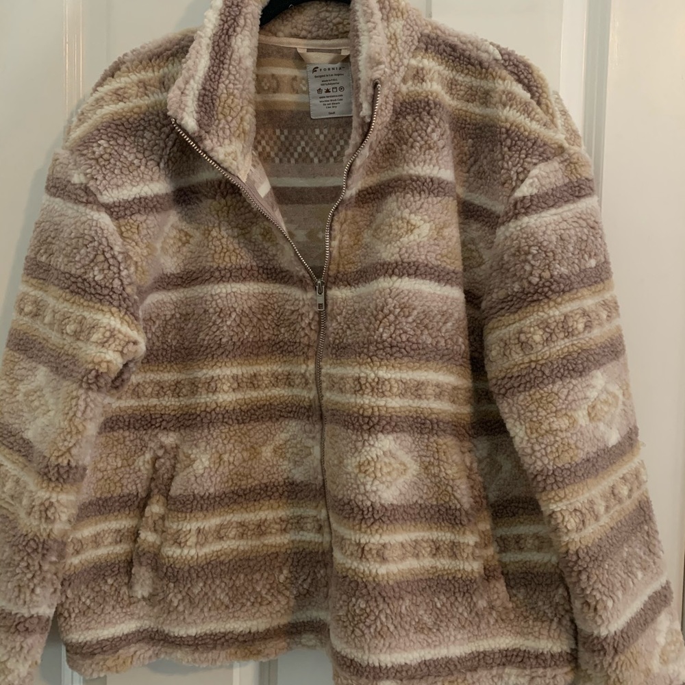 Faux Sherpa zip up jacket